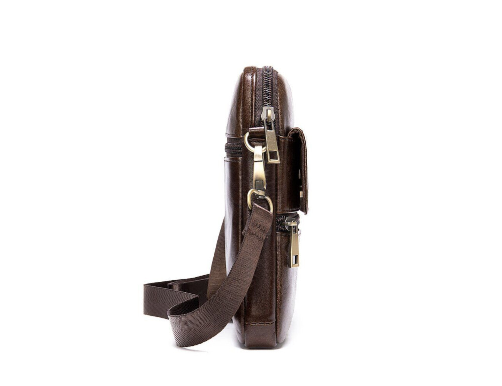 Коричнева шкіряна сумка-месенджер Bexhill BX7350 Brown - Фотографія № 2