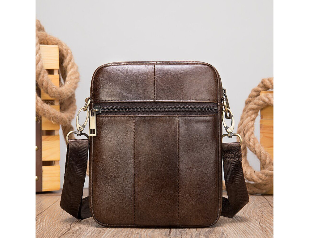 Коричнева шкіряна сумка-месенджер Bexhill BX7350 Brown - Фотографія № 7