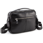 Чёрная мужская барсетка из телячьей кожи Marco Coverna 7711-1A black - Фото № 101