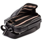 Чёрная мужская барсетка из телячьей кожи Marco Coverna 7711-1A black - Фото № 104