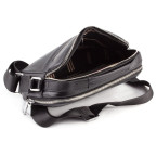 Чёрная мужская барсетка из телячьей кожи Marco Coverna 7711-1A black - Фото № 105