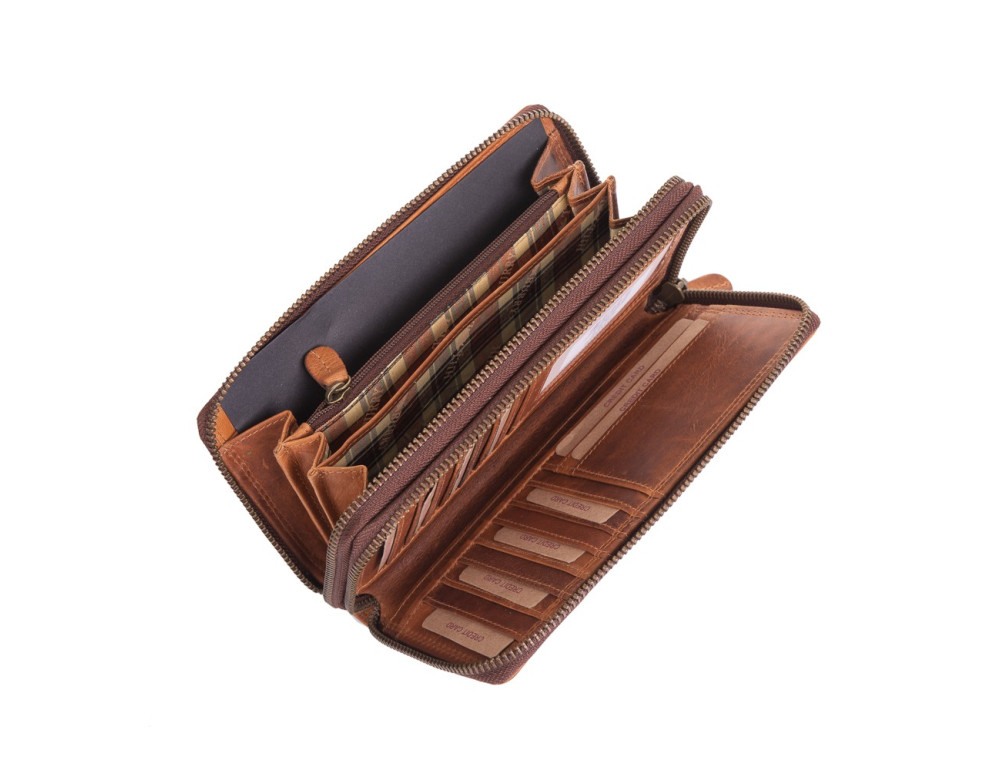 Коричневий вінтажний клатч з натуральної шкіри HILL BURRY - 777025HB Brown - Фотографія № 5