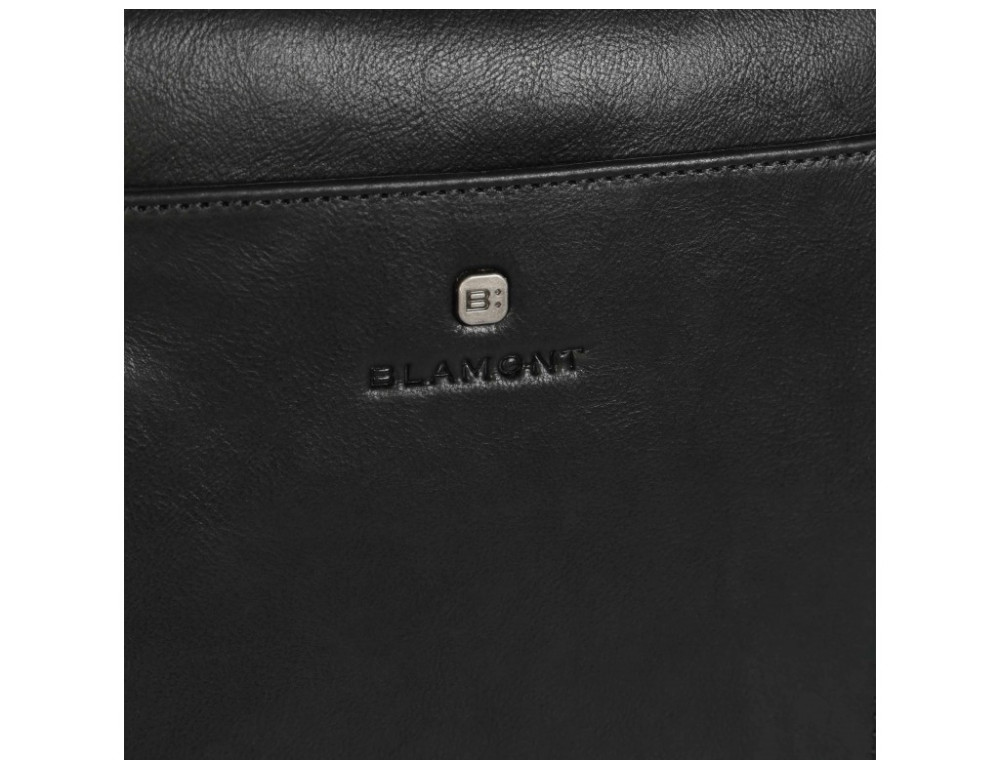 Чорна шкіряна сумка через плече Blamont P7912031 - Фотографія № 9