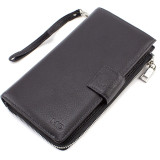 Чорний чоловічий шкіряний клатч під документи MD Leather 7M-182