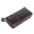 Коричневый кожаный кошелёк-клатч Bexhill Bx9015GC - Фото № 106