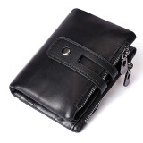 Чорний шкіряний гаманець Tiding Bag 8109A
