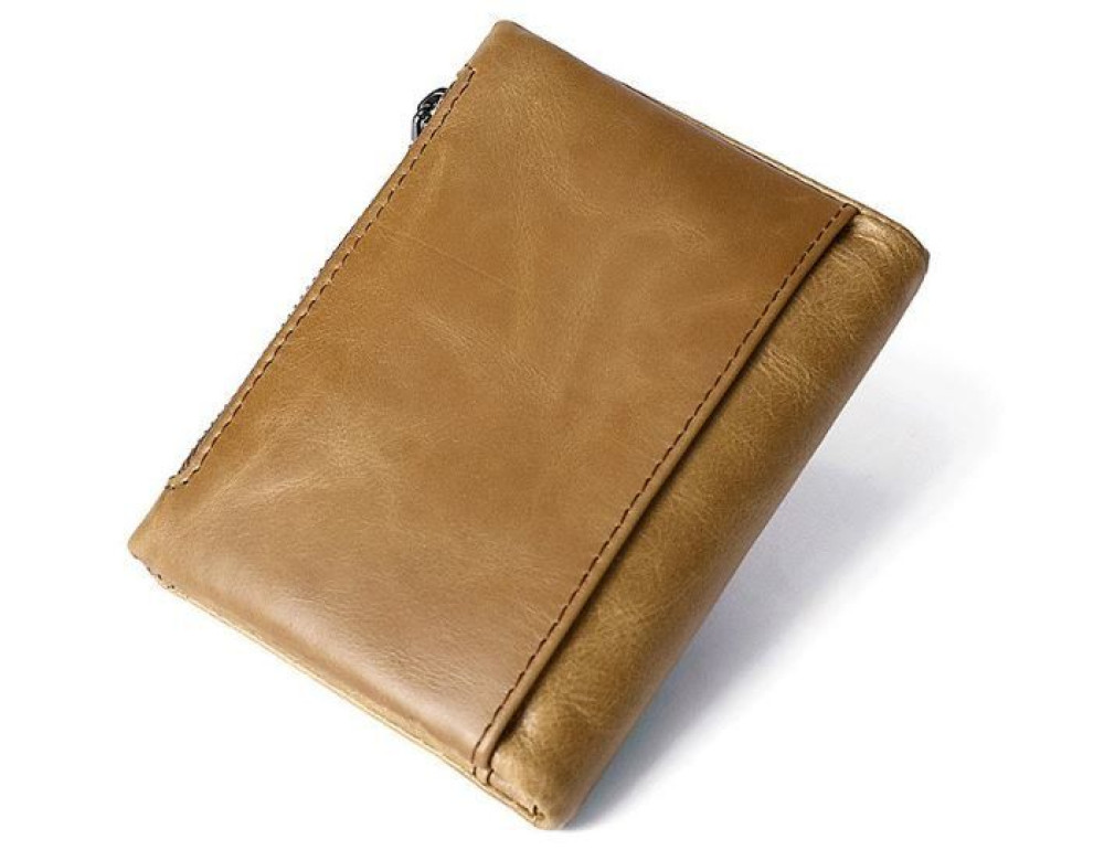 Рудий шкіряний гаманець Tiding Bag 8109C - Фотографія № 2