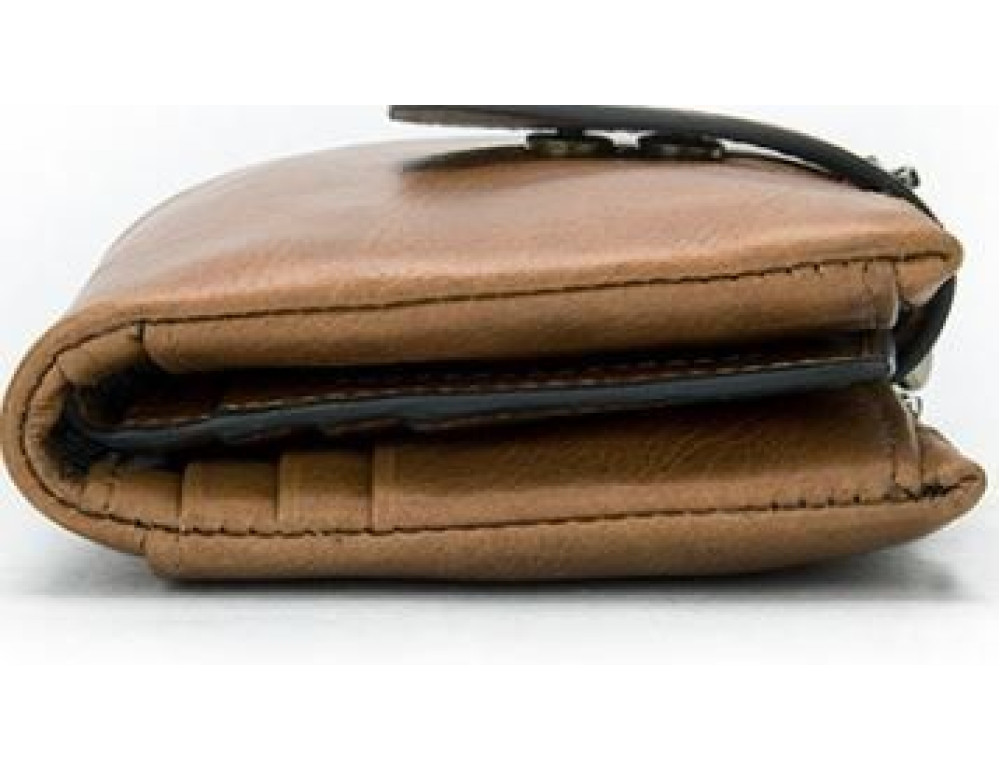 Рудий шкіряний гаманець Tiding Bag 8109C - Фотографія № 4