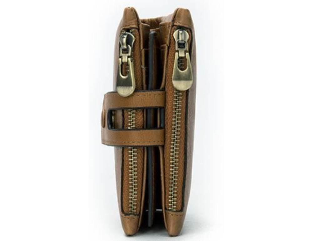 Рудий шкіряний гаманець Tiding Bag 8109C - Фотографія № 5