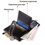 Чорний шкіряний гаманець Tiding Bag 8109A - Фотографія № 105
