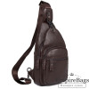Шкіряний рюкзак через одне плече Tiding Bag 8509C коричневий Шкіряний рюкзак через одне плече Tiding Bag 8509C коричневий