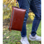 Великий чоловічий шкіряний клатч коричневого кольору Marco Coverna 8519-3-brown - Фотографія № 101