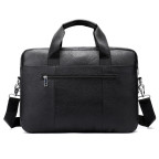 Чорна шкіряна сумка під ноутбук 15,6 'Tiding Bag 8522A - Фотографія № 101