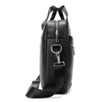 Чорна шкіряна сумка під ноутбук 15,6 'Tiding Bag 8522A - Фотографія № 103
