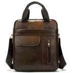 Коричнева вертикальна шкіряна сумка Tiding Bag 8578C - Фотографія № 100