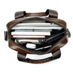 Коричнева вертикальна шкіряна сумка Tiding Bag 8578C - Фотографія № 107