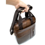 Коричнева вертикальна шкіряна сумка Tiding Bag 8578C - Фотографія № 108