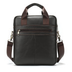 Темно-коричнева чоловіча шкіряна сумка A4 Tiding Bag 8569J - Фотографія № 101