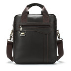 Темно-коричнева чоловіча шкіряна сумка A4 Tiding Bag 8569J - Фотографія № 100