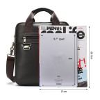 Темно-коричнева чоловіча шкіряна сумка A4 Tiding Bag 8569J - Фотографія № 105