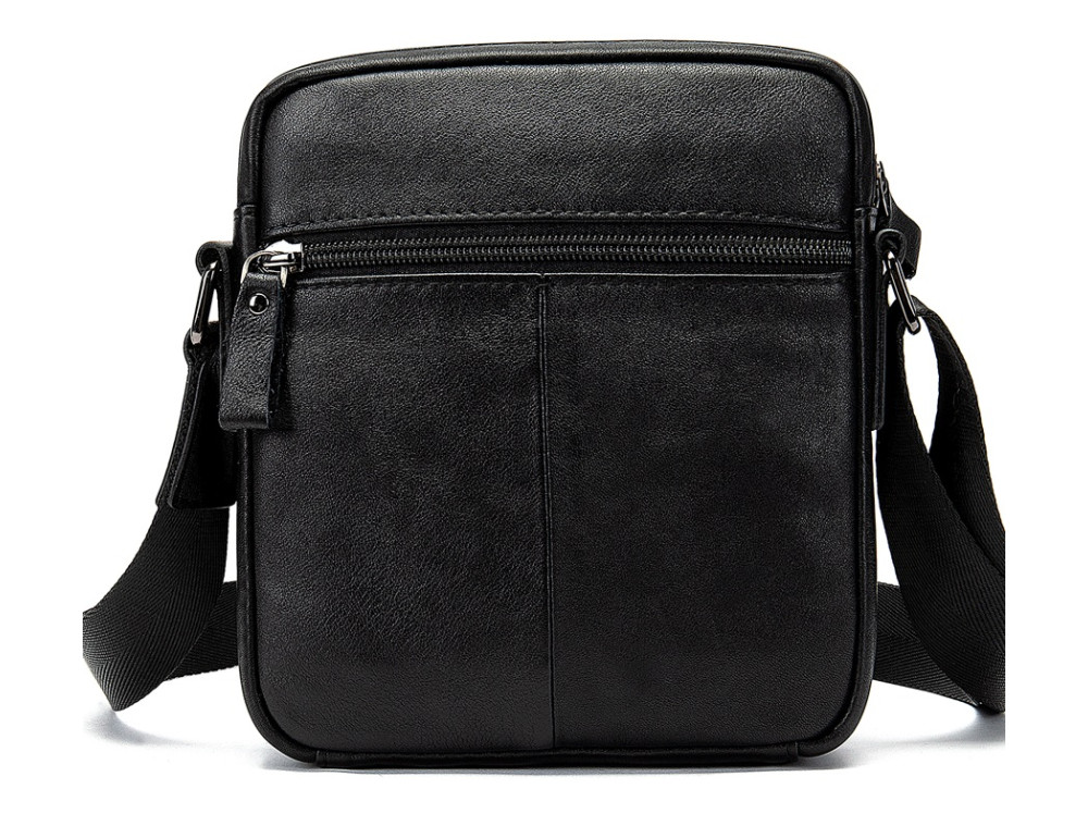 Чорна чоловіча шкіряна маленька сумка Tiding Bag 8715A - Фотографія № 2