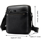 Чорна чоловіча шкіряна маленька сумка Tiding Bag 8715A - Фотографія № 102