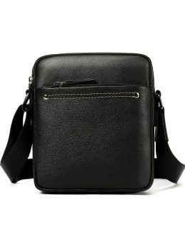 Чорна чоловіча шкіряна маленька сумка Tiding Bag 8715A