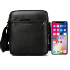 Чорна чоловіча шкіряна маленька сумка Tiding Bag 8715A - Фотографія № 107
