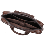 Темно-коричневий шкіряний портфель Tiding Bag 8841C - Фотографія № 101