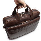 Темно-коричневий шкіряний портфель Tiding Bag 8841C - Фотографія № 103