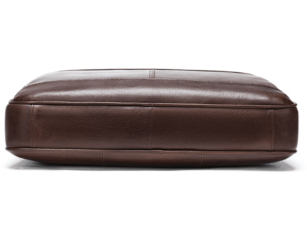 Темно-коричневий шкіряний портфель Tiding Bag 8841C - Фотографія № 6