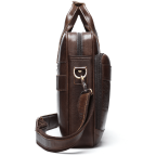 Темно-коричневий шкіряний портфель Tiding Bag 8841C - Фотографія № 106