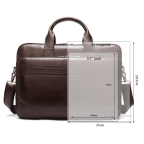 Темно-коричневий шкіряний портфель Tiding Bag 8841C - Фотографія № 107