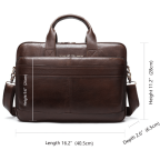Темно-коричневий шкіряний портфель Tiding Bag 8841C - Фотографія № 110