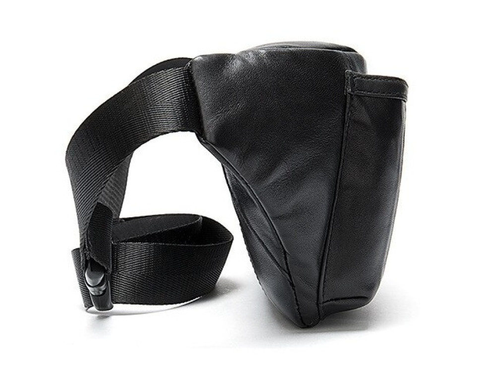 Чорна шкіряна сумка на пояс TIDING BAG 8910A - Фотографія № 3