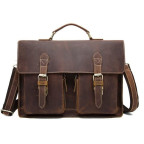 Коричневий шкіряний портфель Tiding Bag 9033C - Фотографія № 100