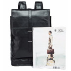 Чорний міської рюкзак з гладкої шкіри Tiding Bag 9116A - Фотографія № 102