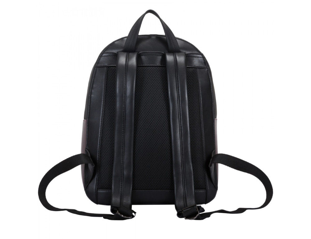 Чорний з бордовим шкіряний рюкзак Smith & Canova 92901 BLK-BRG - Фотографія № 2