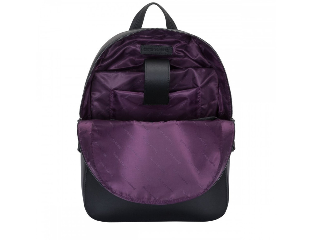 Стильний жіночий шкіряний рюкзак Smith & Canova 92901 BLK - Фотографія № 4