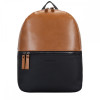 Рудий з чорним шкіряний рюкзак Smith & Canova Francis 92901 BLK-TAN
