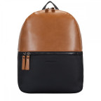 Рудий з чорним шкіряний рюкзак Smith & Canova Francis 92901 BLK-TAN - Фотографія № 100
