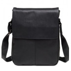 Чорна шкіряна сумка-месенджер TIDING BAG 9805A - Фотографія № 100