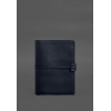 Тёмно-синий кожаный блокнот Blancnote BN-SB-9-4-navy-blue