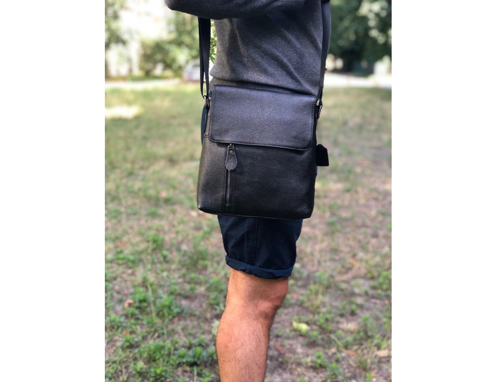 Мужская кожаная сумка через плечо TIDING BAG A25-238-1A - Фото № 6