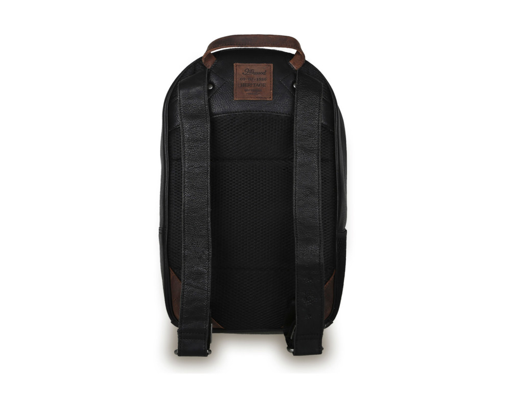 Чоловічий шкіряний рюкзак чорного кольору Ashwood Leather 4555 Black - Фотографія № 2