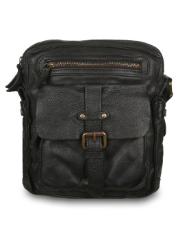 Шкірана сумка через плече Ashwood Leather SERGIO BLK