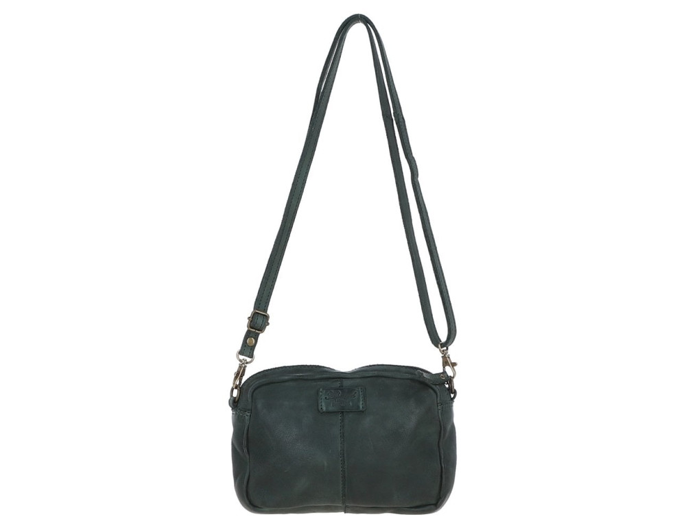Жіноча шкіряна сумка кросбоді Ashwood Leather D98 green, зелена - Фотографія № 4