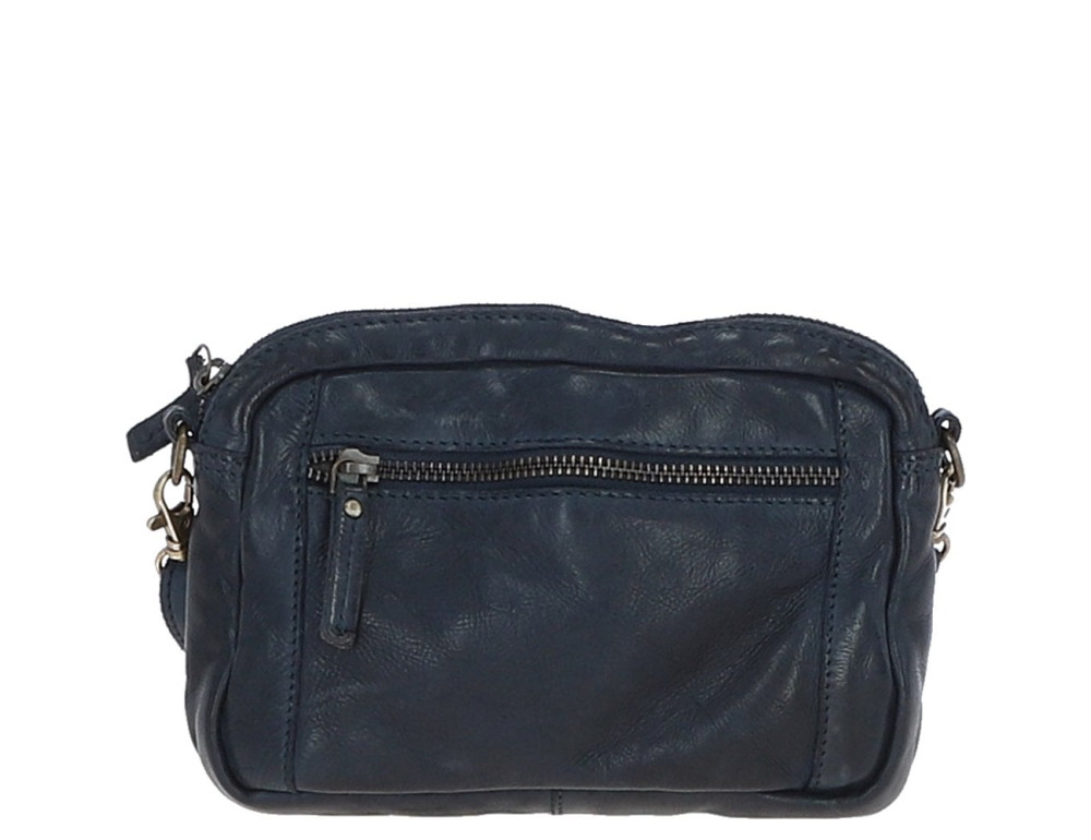 Жіноча шкіряна сумка кросбоді Ashwood Leather D98 NAVY, темно-синя - Фотографія № 2