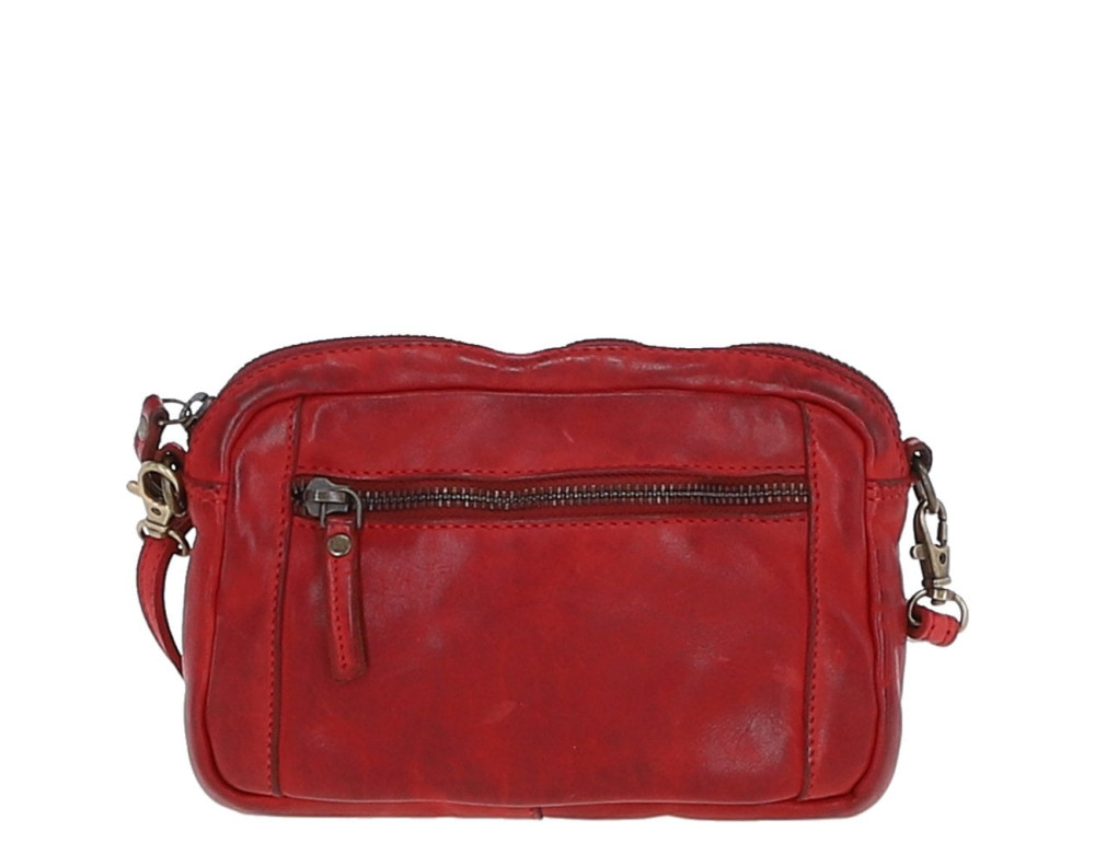 Жіноча шкіряна сумка кросбоді Ashwood Leather D98 red, червона - Фотографія № 2