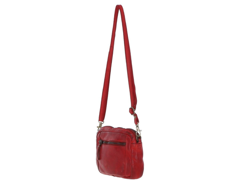 Жіноча шкіряна сумка кросбоді Ashwood Leather D98 red, червона - Фотографія № 3